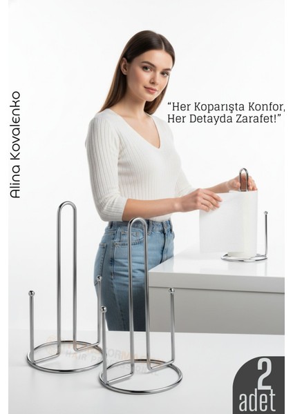 Kağıt Havlu Tutucu Metal 2 Adet 719902