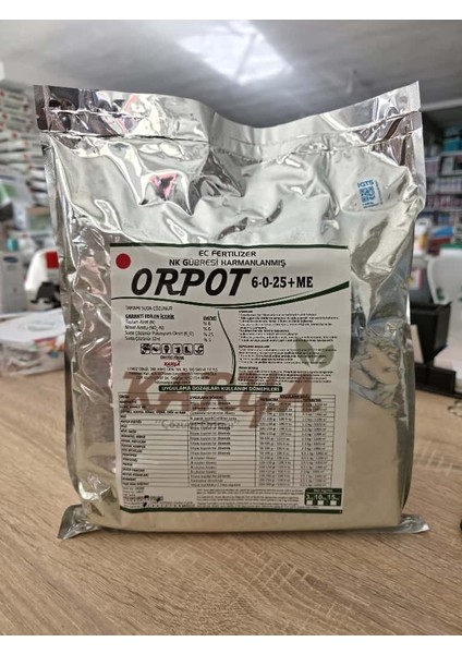 Orpot 6-0-25+Me 3 Kg – Meyve Şişirici & Kalite Artırıcı Gübre