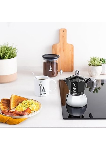 - Moka Indüksiyon Siyah: 4 Cups Ocak Üstü Espresso Pişirici - 150ML - Alt Hazne: Dış Paslanmaz Çelik Iç Alüminyum - Patentli Güvenlik Valfi - Indüksiyon Ocak Türleri Için Uygundur fırsatları