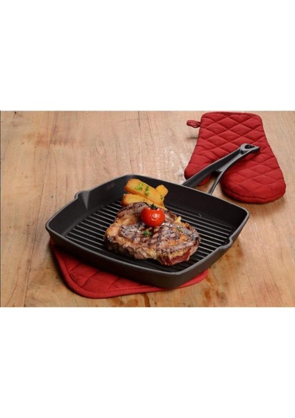 Döküm Izgara Tava, Metal Kulplu, 26X26 cm fiyatları