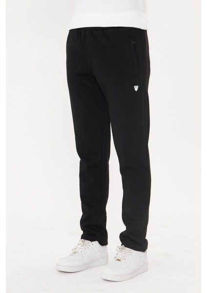 Erkek Battal Kışlık 3 Iplik Eşofman Altı Siyah 201302-S