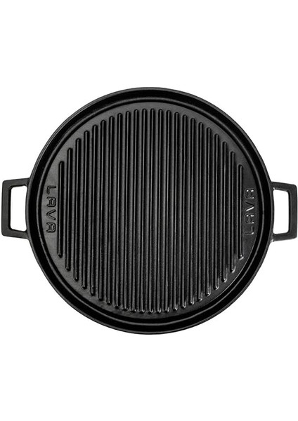 Döküm Yuvarlak Çift Yön Izgara Tavası Döküm Demir Yekpare Çift Kulplu ÇAP(Ø)34CM. fırsatları