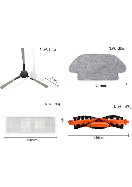 Xiaomi Mi Robot Süpürge-Mop Pro STYTJ02YM 3c Ana Yan Fırça Için 11 Adet (Yurt Dışından) fiyatları