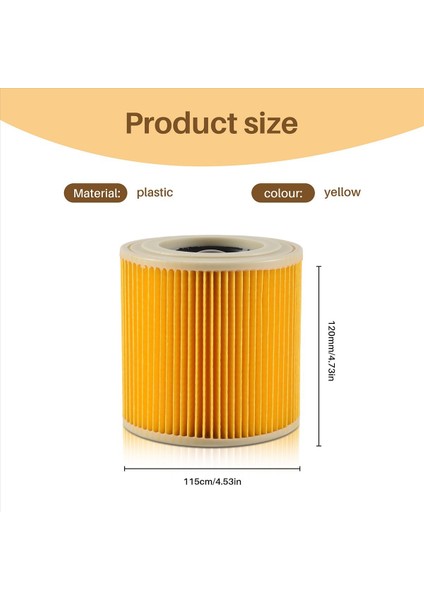 Karcher Wd3 Premium Elektrikli Süpürge Için 3 Adet Kartuş Filtre (Yurt Dışından) fırsatları