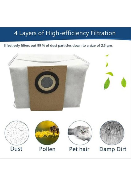 Viomi Alpha 2 Pro Robot Süpürge Için 10 Adet Dokumasız Toz Torbası (Yurt Dışından) fırsatları