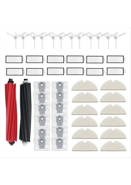 Roborock Q8 Max Ana Yan Fırça Filtresi Paspas Bezleri Paçavralar Toz Torbaları (Yurt Dışından)