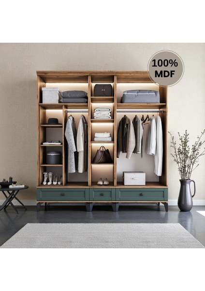 Silva 5 Kapaklı Çekmeceli Mdf Gardırop modelleri