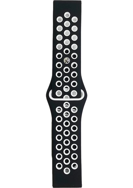 Watch 22MM Spor Delikli Kordon - SIYAH-BEYAZ-(5796) - I76H90N4-7A50VS fiyatları