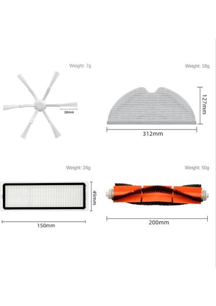 Xiaomi Mi Vakumlu Paspas Için 8 Adet Yedek Aksesuar (Yurt Dışından) fırsatları