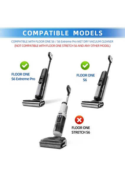 Tineco Floor One S6/s6 Extreme Pro Elektrikli Süpürge Parçaları 7 Adet (Yurt Dışından) fiyatları