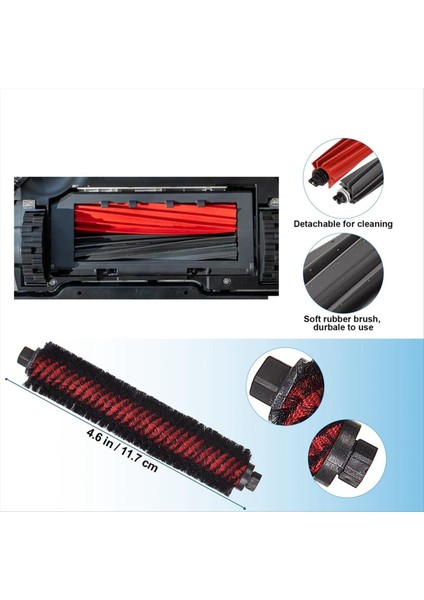 Roborock Robot Süpürge Çift Ana Yan Fırça Hepa Filtre Paspas Bezleri Için (Yurt Dışından) modelleri