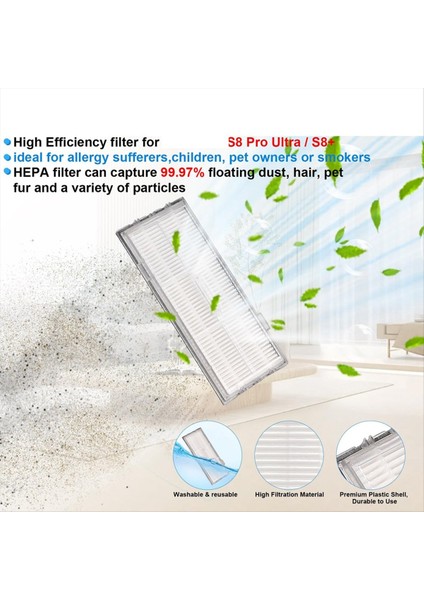 Roborock Robot Süpürge Çift Ana Yan Fırça Hepa Filtre Paspas Bezleri Için (Yurt Dışından) indirimleri