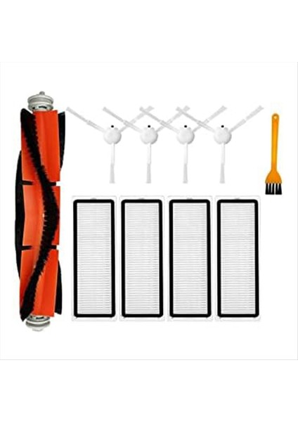 10 Adet Hepa Filtre Ana Yan Fırça Yedek Parçaları (Yurt Dışından)