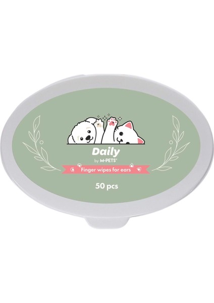 Daily Kedi Ve Köpek Kulak Temizliği İçin Parmak Pedi 50li