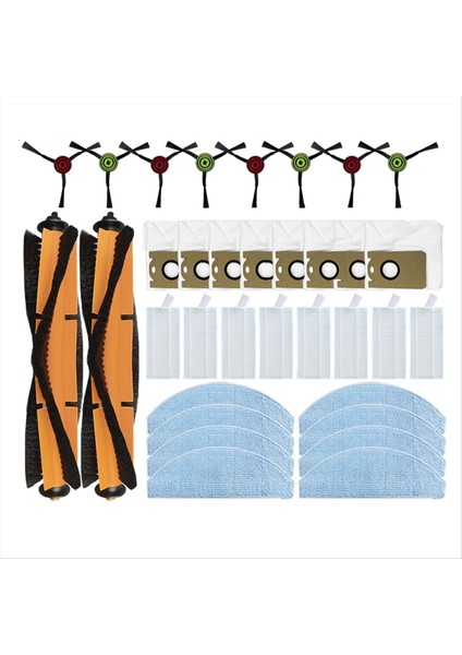 Lydsto G2 / G2D Robot Ana Yan Fırça Hepa Filtre Paspas Pedi Için 34 Adet (Yurt Dışından)