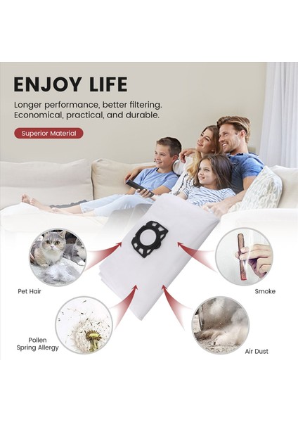 Karcher Mv4, Mv5, Mv6, Wd4, Wd5, Wd6 WD4000-WD5999 Için 6 Adet Toz Torbası (Yurt Dışından) fırsatları