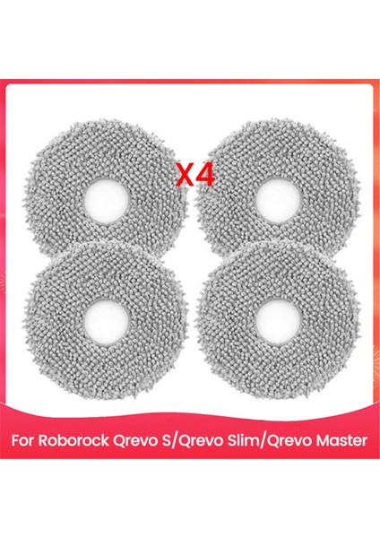Roborock Qrevo S Qrevo Slim Qrevo Maste Için 4 Parça Paspas Bezi Seti (Yurt Dışından)