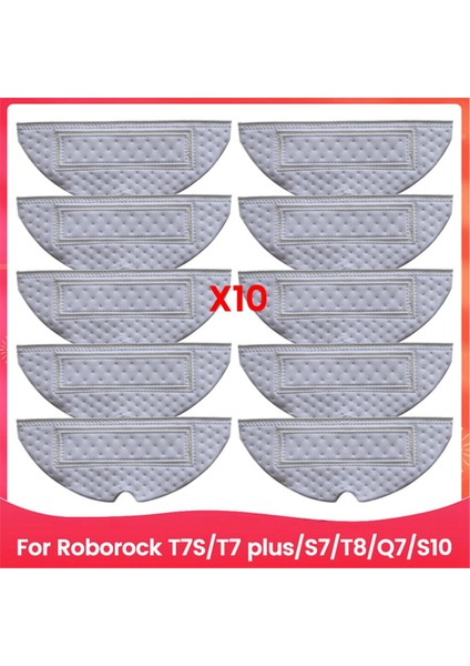 Roborock T7S T7 Plus S7 T8 Q7 S10 Için 10 Adet Tek Kullanımlık Paspas Bezi Seti (Yurt Dışından)