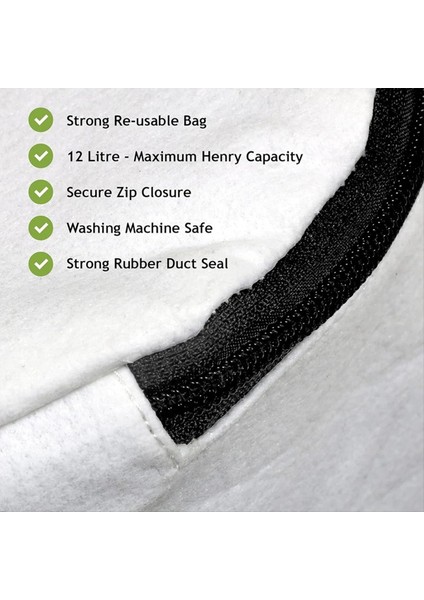 Numatic Henry Hetty James Için Fermuarlı Yeniden Kullanılabilir Yıkanabilir Toz Torbaları (Yurt Dışından) modelleri