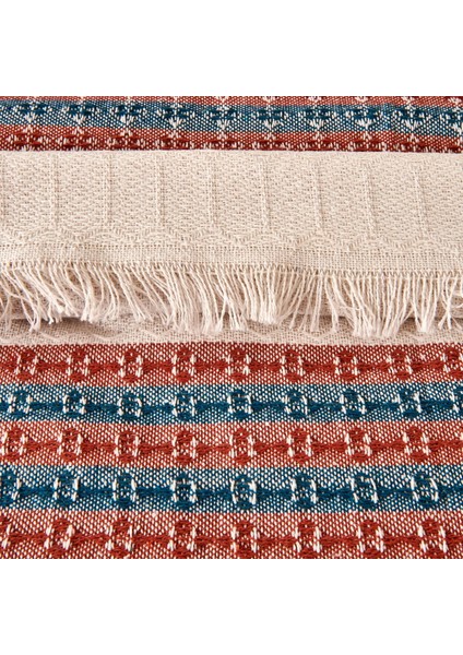 Soft Marun Çift Kişilik Yatak Örtüsü - Ekru / Kırmızı - 200X230 cm fiyatları