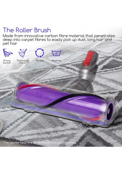 Dyson V8 ile Uyumlu Silindir Fırça + Ön ve Son Hepa Filtre Kombinasyonu (Yurt Dışından) modelleri