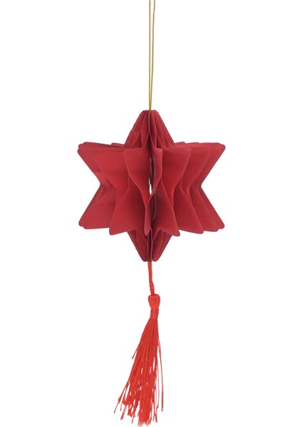 New Year Yılbaşı Yıldız Şekilli 3 Adet Ağaç Süsü 9X10 cm modelleri