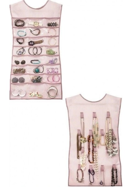 Ieg® Elbise Şeklinde Takı Düzenleyici Iki Taraflı Mücevherler ve Takılar Için Takı Organizer indirimleri