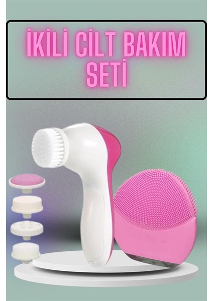 Ikili Cilt Bakım Seti 5 Başlıklı Yüz Temizleme ve Masaj Aleti Canlandırıcı - SBS3731-6089 fiyatları