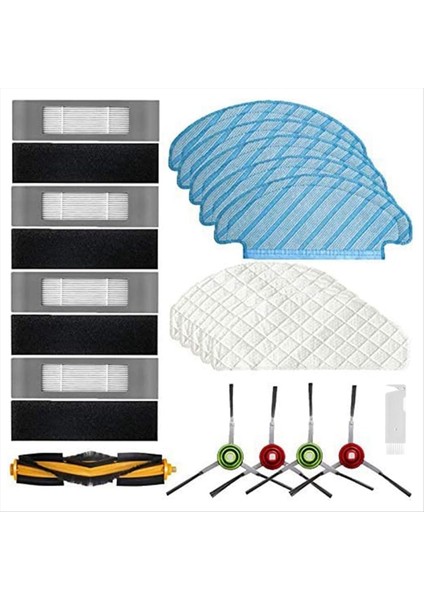 Robot Süpürge Ana Yan Fırça Hepa Filtre Paspas Bezi Parçaları (Yurt Dışından)