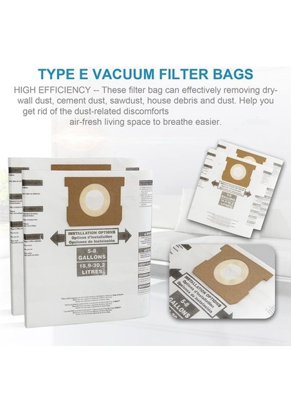 Atölye Vakumu Için 5-8 Galonluk Ridgid Vf Toz Torbaları (Yurt Dışından) fırsatları