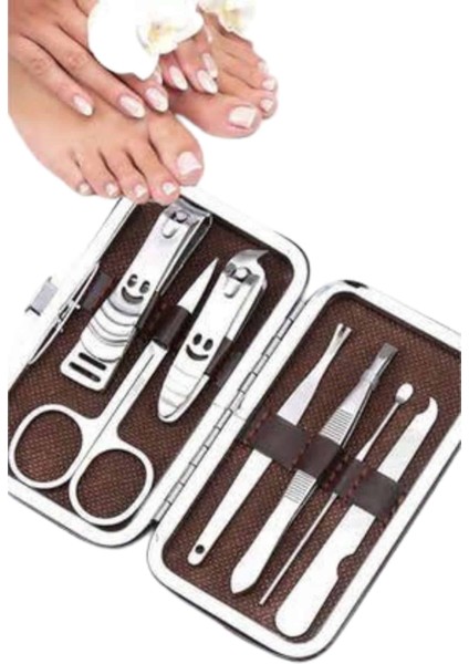 Deri Çanta Hediyeli 7 Parça Manikür-Pedikür Tırnak Bakım Seti - SBS1392-6867 fırsatları