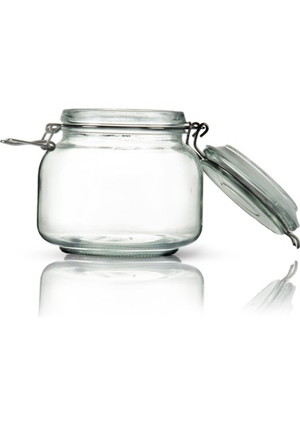 3'lü Korken Kare Kavanoz 500 ml Vakumlu Kilitli Cam Saklama Kavanozu fiyatları