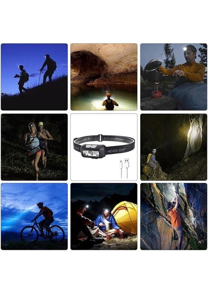 Ayarlanabilir Kafa Lambası Type-C Şarjlı Kompakt Kamp Lambası - SBS7046-4304 modelleri