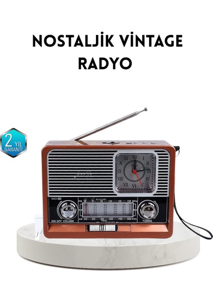 Dekoratif Vintage Radyo – Klasik Görünüm Modern Fonksiyon ve Uzun Ömürlü Kul - SBS2399-2812