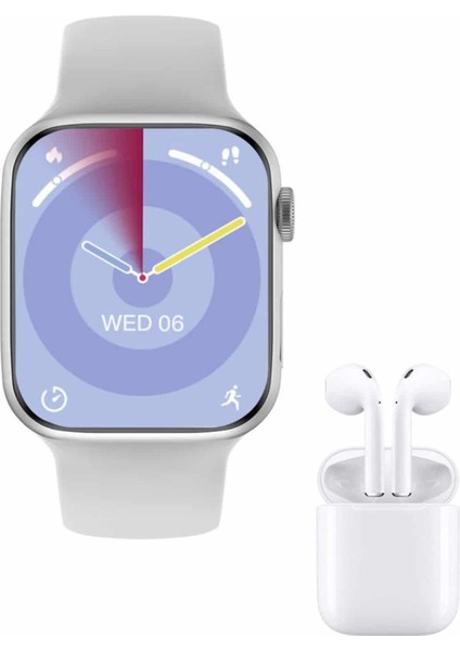 Yeni Nesil Akıllı Saat ve Kulaklık Seti Gümüş Kasa Zarif Tasarım Çok Fonksiy - SBS5327-7619 fırsatları