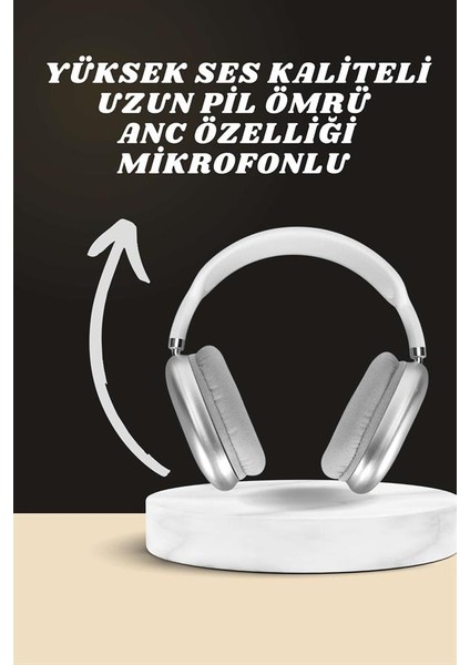 Kulak Üstü P9 Kablosuz Bluetooth Kulaklık ve 7 Kordonlu Akıllı Saat - SBS9608-3104