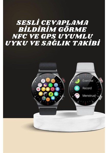 Akıllı Saat Çoklu Kordon Seçeneği Amoled Ekran Çok Fonksiyonlu Bluetooth Bağl - SBS4644-7797