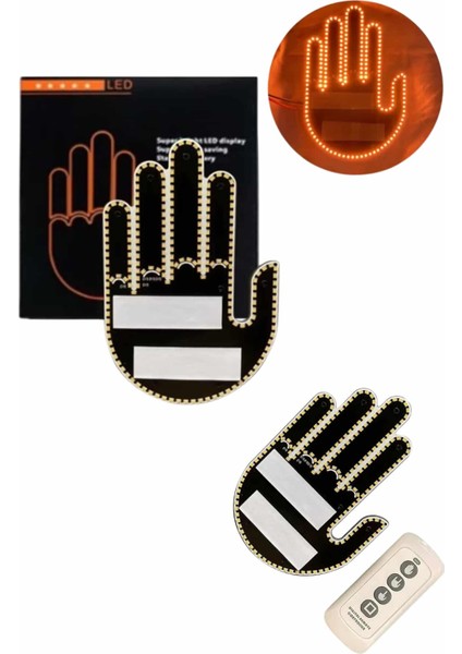 Uzaktan Kumandalı Araba Parmak Hareketi Işığı Parmak Işığı LED Araba Arka P - SBS8297-6361 fırsatları