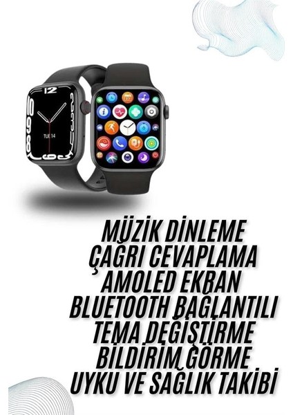 Plastik Kordonlu Kalp Atışı Uyku Takibi ve Çağrı Cevaplayabilen Akıllı Saat - SBS4738-6196