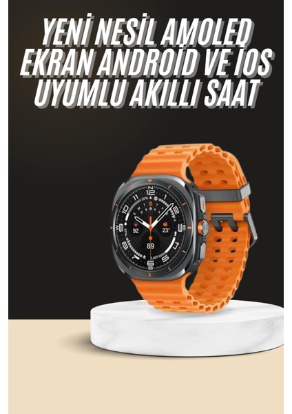 Akıllı Saat Unısex Zarif Görünümlü Titanyum Kasa Amoled Ekran Müzik Dinleme - SBS4013-7712