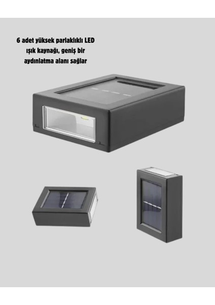 6 LED Güneş Enerjili Sensörlü Lamba – Akıllı Işık Sensörlü Enerji Tasarr - SBS2203-5206 indirimleri