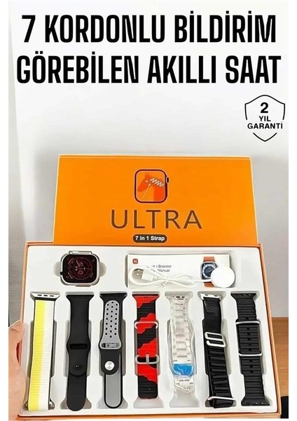 Akıllı Saat 7 Farklı Kordonlu Arama Cevaplayan Bildirim Gps Özelliği - SBS8296-8719 fiyatları