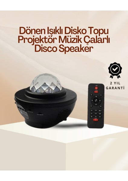 Yıldız & Okyanus Dalga Projektörü – Bluetooth / USB Hoparlörlü - SBS4018-8969