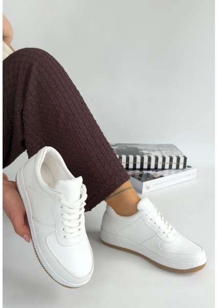 Mtxdpn Ceyyan Beyaz Cilt Bağcıklı Spor Ayakkabı (Numara: 36) modelleri