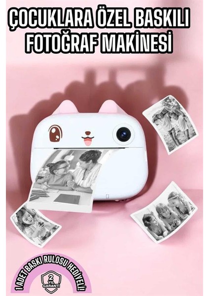 Çocuk Fotoğraf Makinesi Dijital Hd Video Rulo Kağıt Baskılı Yazıcı - SBS3589-6344 fiyatları