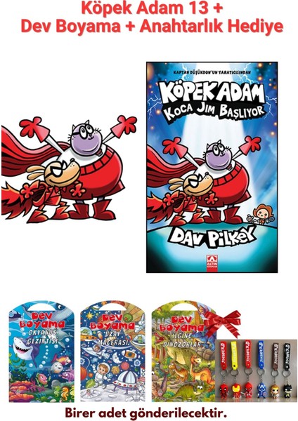 Köpek Adam 13 Koca Jim Başlıyor + 1 Ad. Dev Boyama + 1 Ad. Anahtarlık