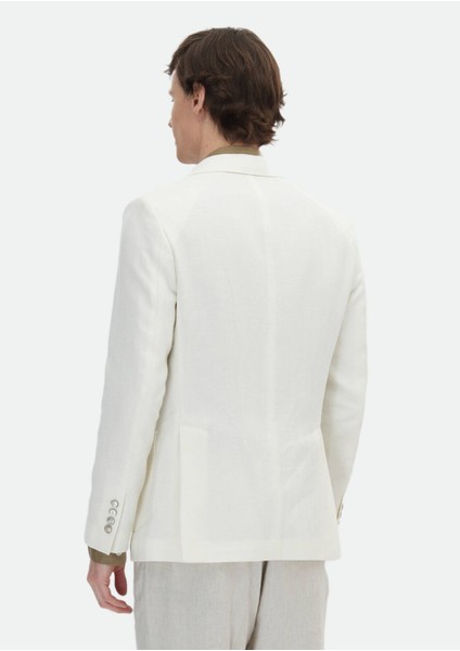 Ekru Desenli Shirt Shoulder Slim Fit Pamuk Karışımlı Ceket indirimleri