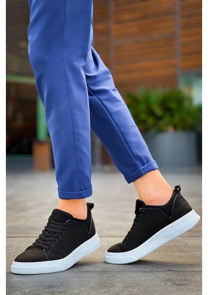 Mtxdpn KB-X204 Kuback Siyah Keten Beyaz Yüksek Taban Günlük Erkek Spor Ayakkabı (Numara: 44) modelleri