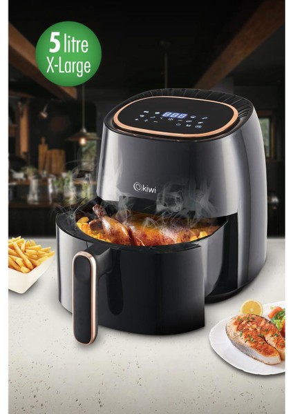 Airfryer KAF-5536 5 Lt Yağsız Siyah Fritöz