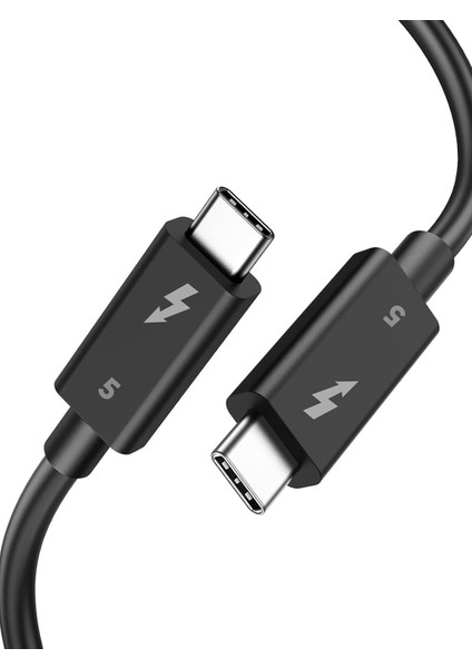 Thunderbolt 5.0 Type-C Kablo – 240W Pd Hızlı Şarj, 120GBPS Veri Aktarımı, 16K 60Hz Görüntü Desteği, E-Marker Akıllı Çipli, Thunderbolt 3/4/usb4 Geriye Uyumluluklu Örgü Kablo | ZR1107